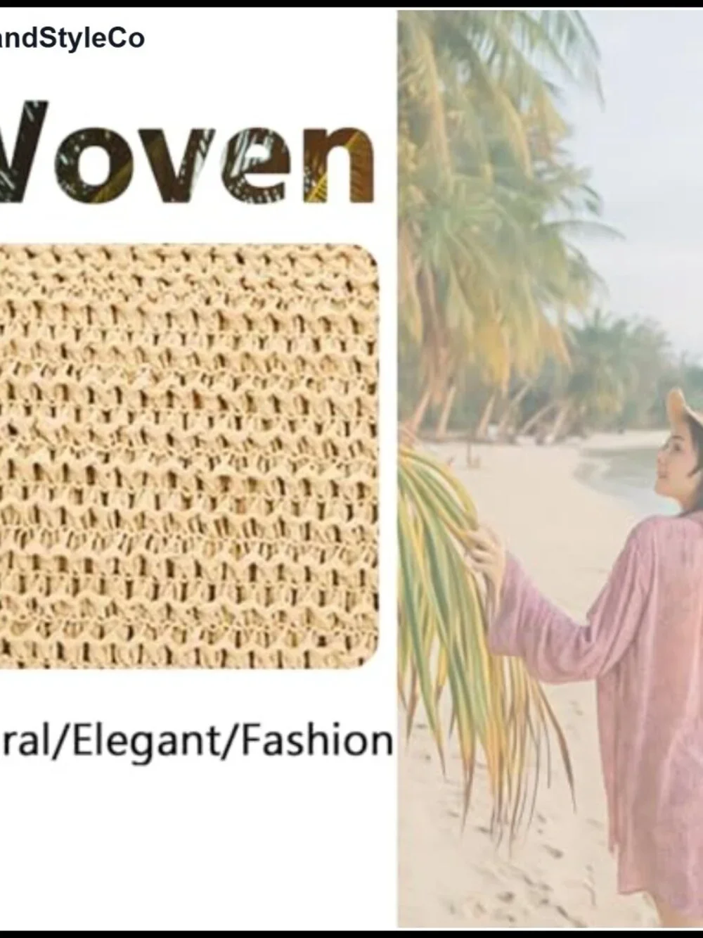 Straw Crossbody Bag for Women Woven Hobo Purse Summer Beach Adjustable Strap